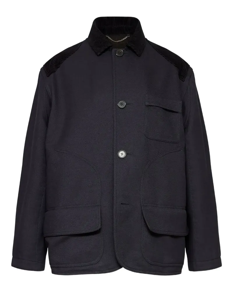 Maison Margiela Hemdjacke mit Cordkragen - Blau Blau