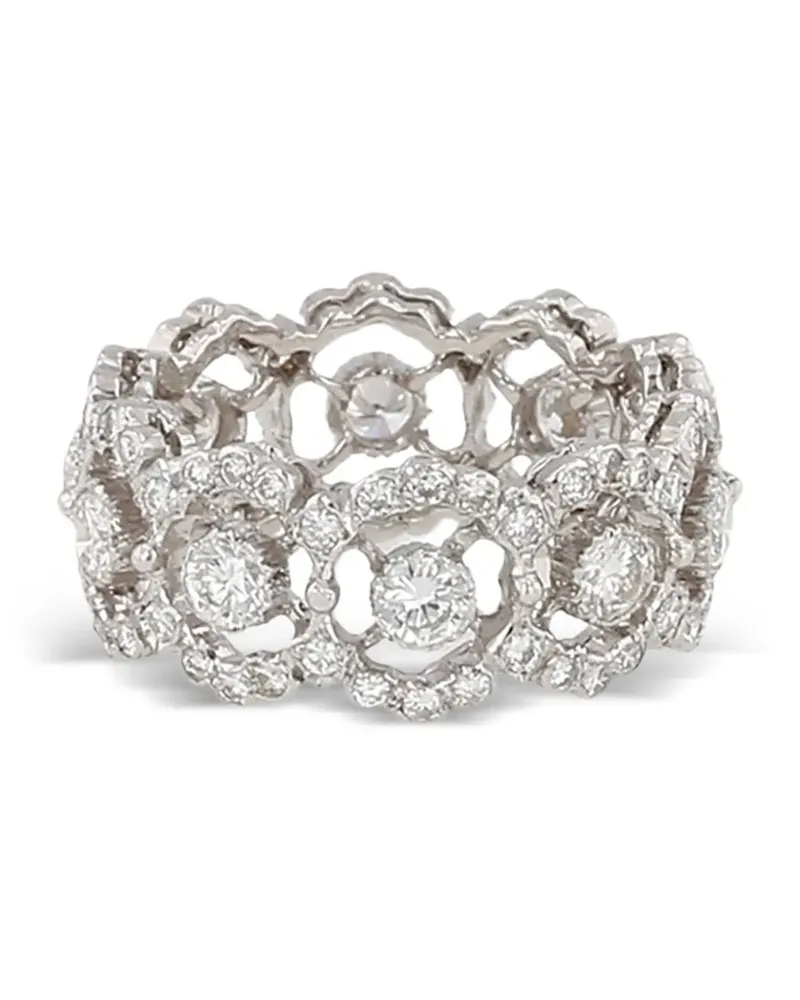 Buccellati 1970 Eternelle Ghirlanda Goldring mit Diamanten - Silber Silber
