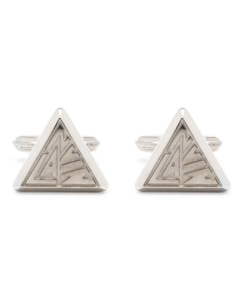 Lanvin Manschettenknöpfe mit Logo-Schild Silber