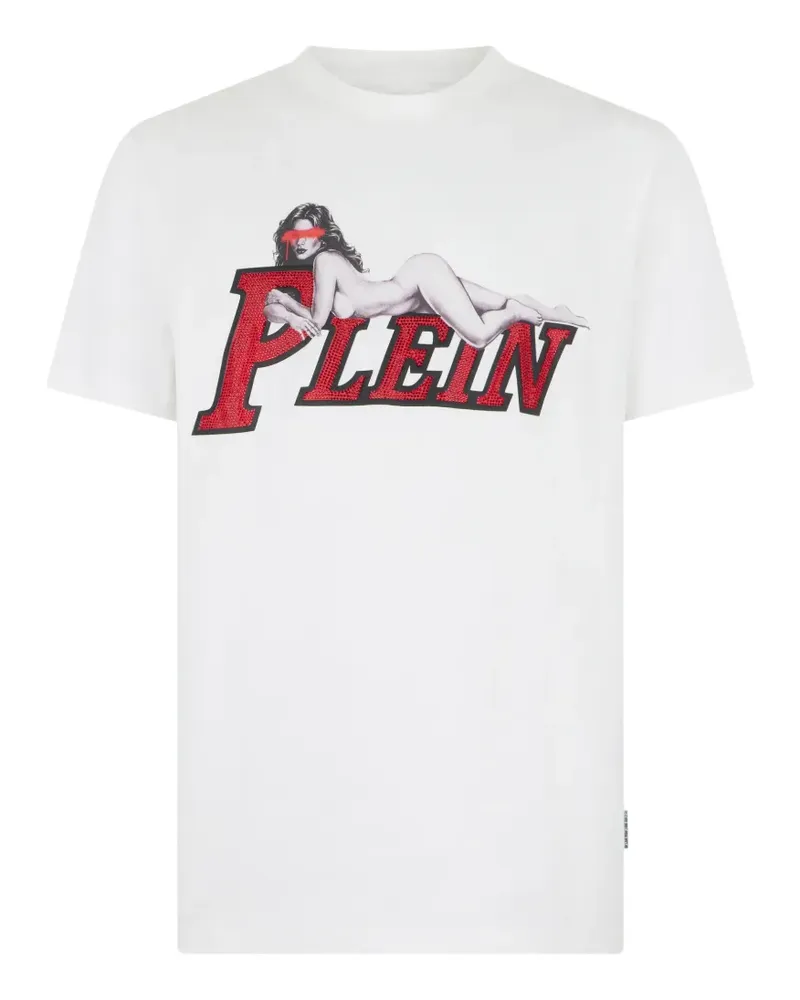 Philipp Plein Pin Up T-Shirt aus Jersey - Weiß Weiß