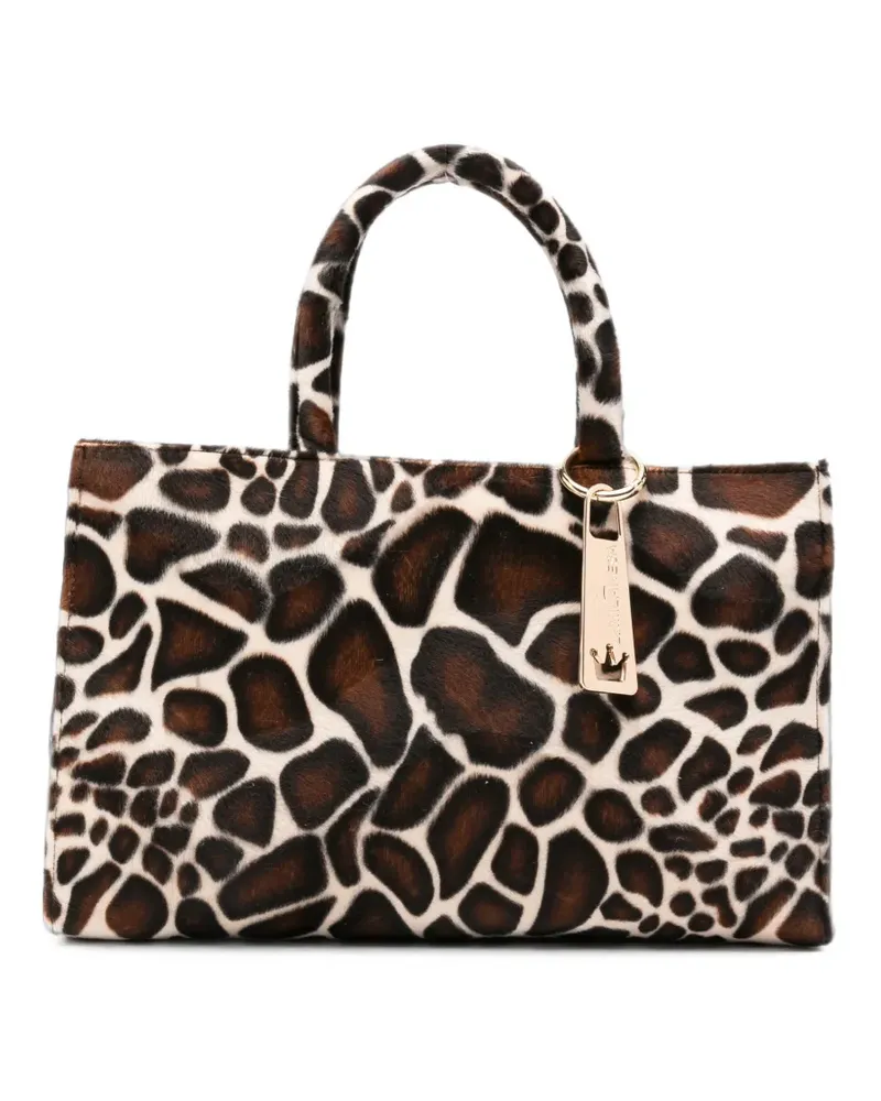 La Milanesa Michela giraffe-print tote bag - Braun Braun