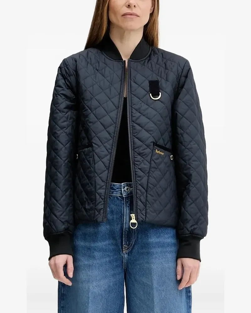 Barbour Gesteppte Jacke mit Rautenmuster - Blau Blau