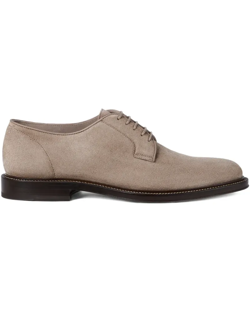 Brunello Cucinelli Derby-Schuhe aus Wildleder - Braun Braun