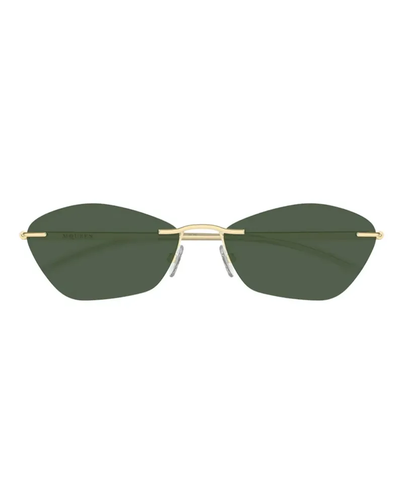 Alexander McQueen geometric-frame sunglasses - Gold Gold