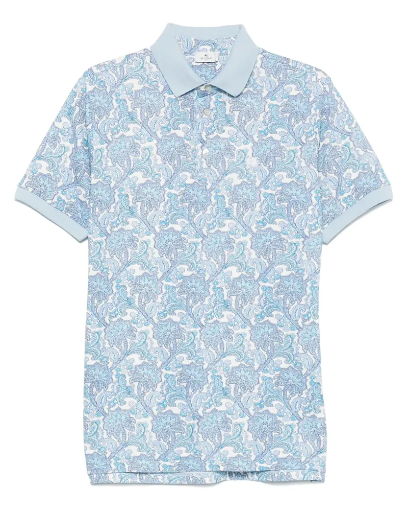 Etro Poloshirt mit Paisley-Print - Blau Blau
