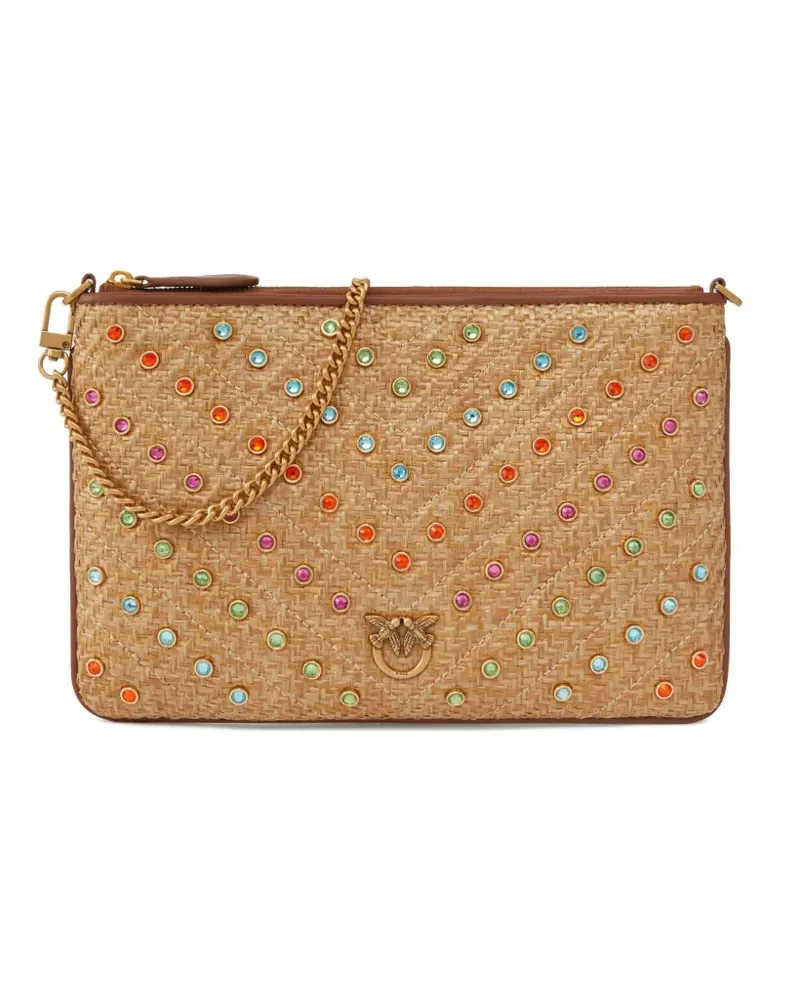 Pinko Clutch mit Strass - Nude Nude