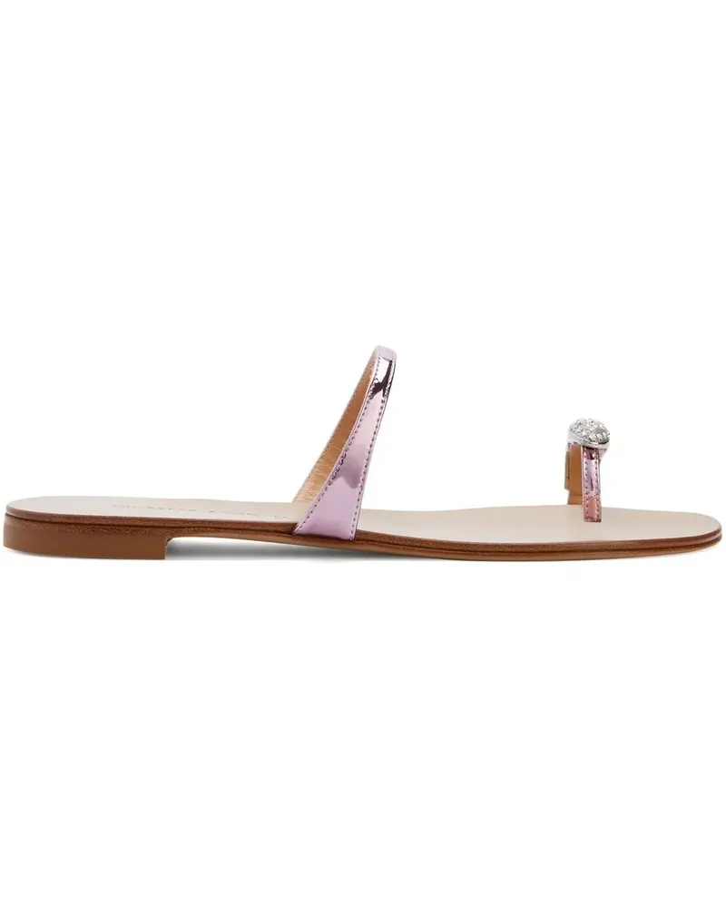Giuseppe Zanotti Flache Sandalen - Rosa Rosa
