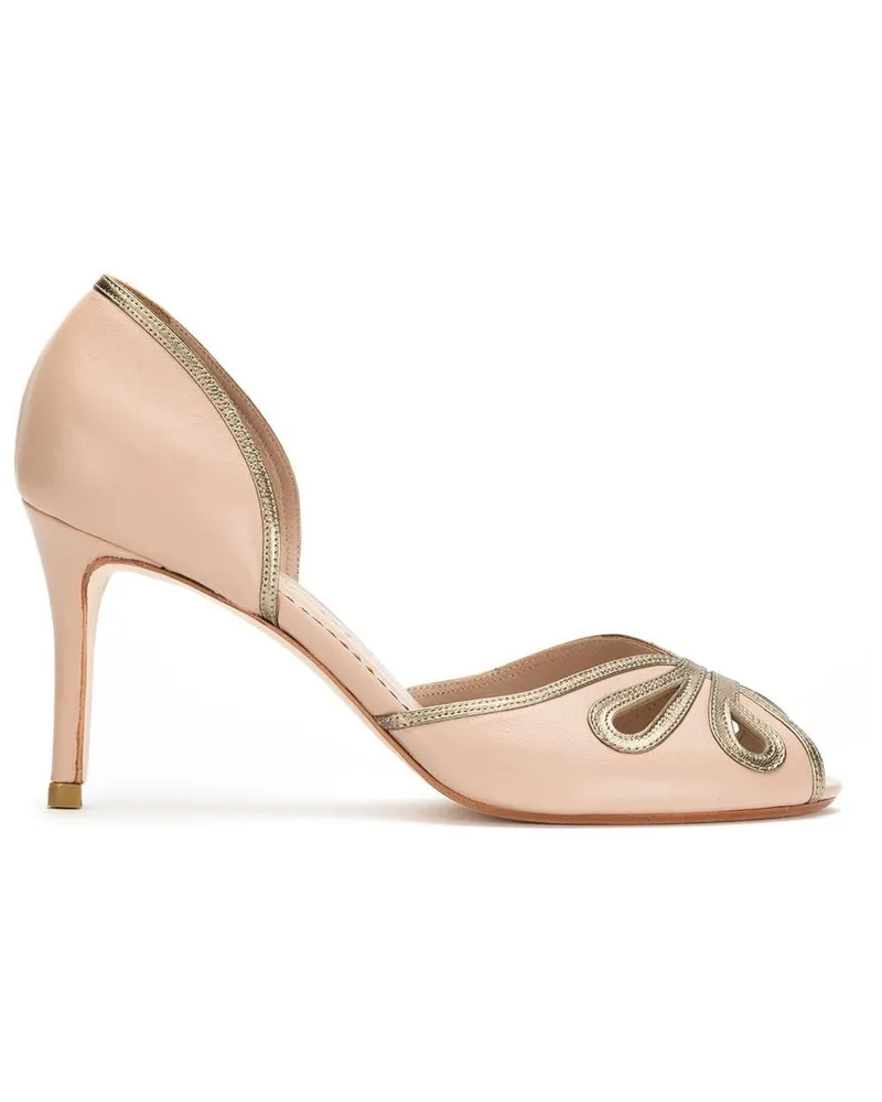 Sarah Chofakian Verzierte Peeptoe-Pumps - Nude Nude