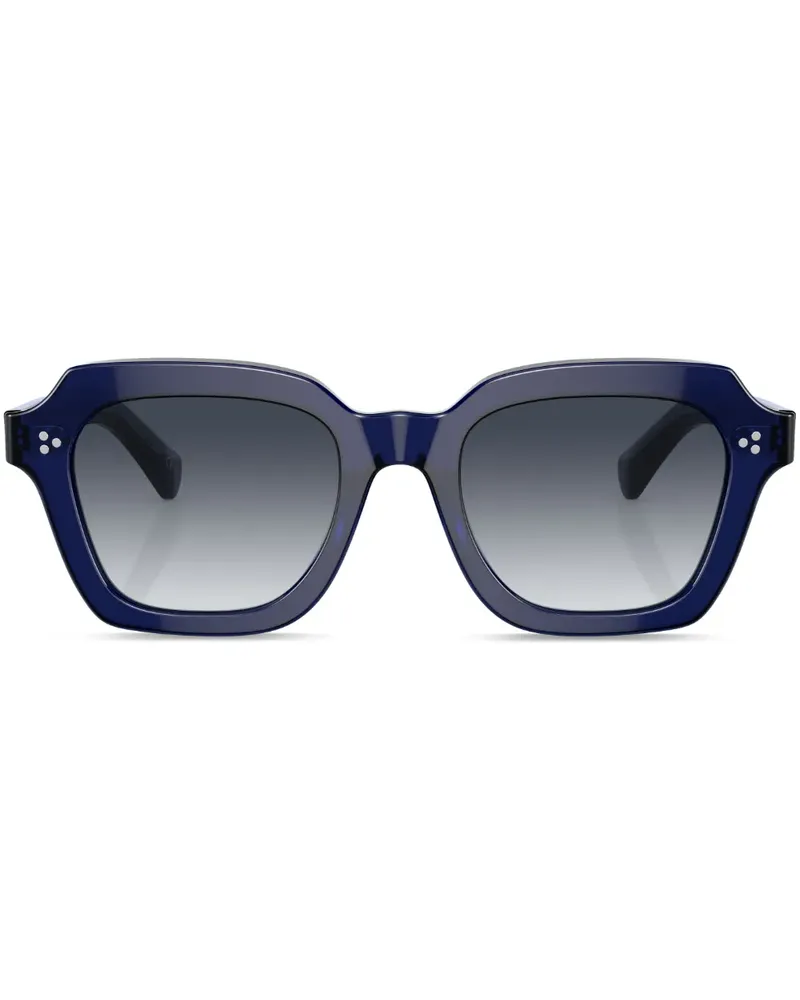 Oliver Peoples Sonnenbrille mit eckigem Gestell - Blau Blau