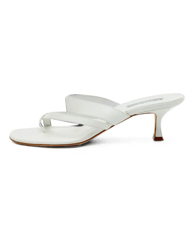 Manolo Blahnik Susa Sandalen mit Cut-Out - Weiß Weiß