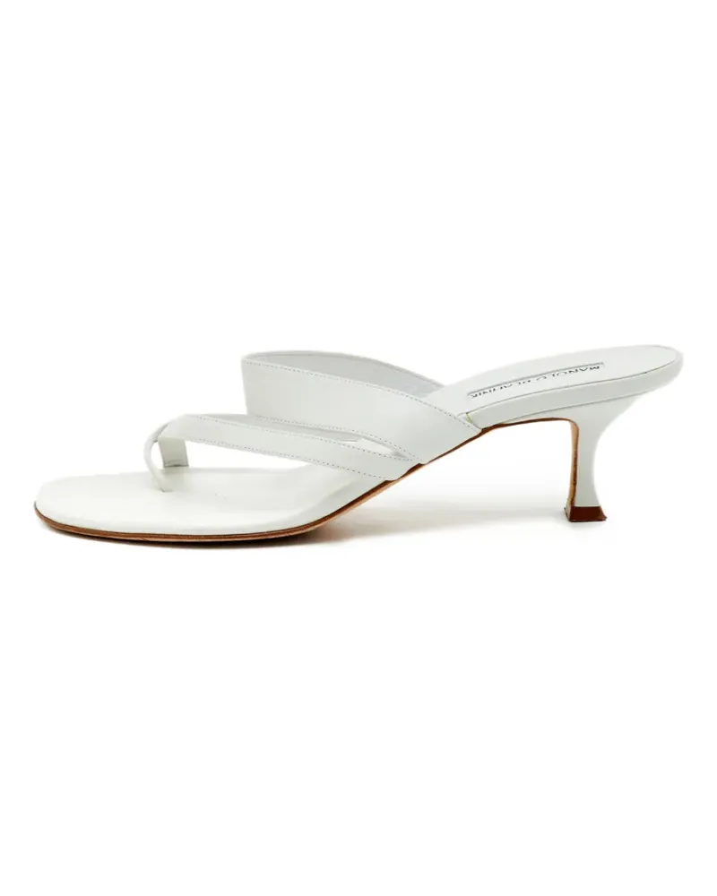 Manolo Blahnik Susa Sandalen mit Cut-Out - Weiß Weiß