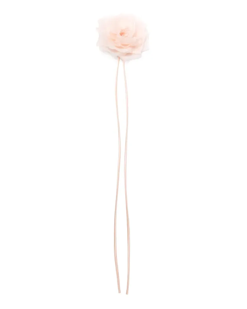 Max Mara Mxario floral-appliqué brooch - Rosa Rosa