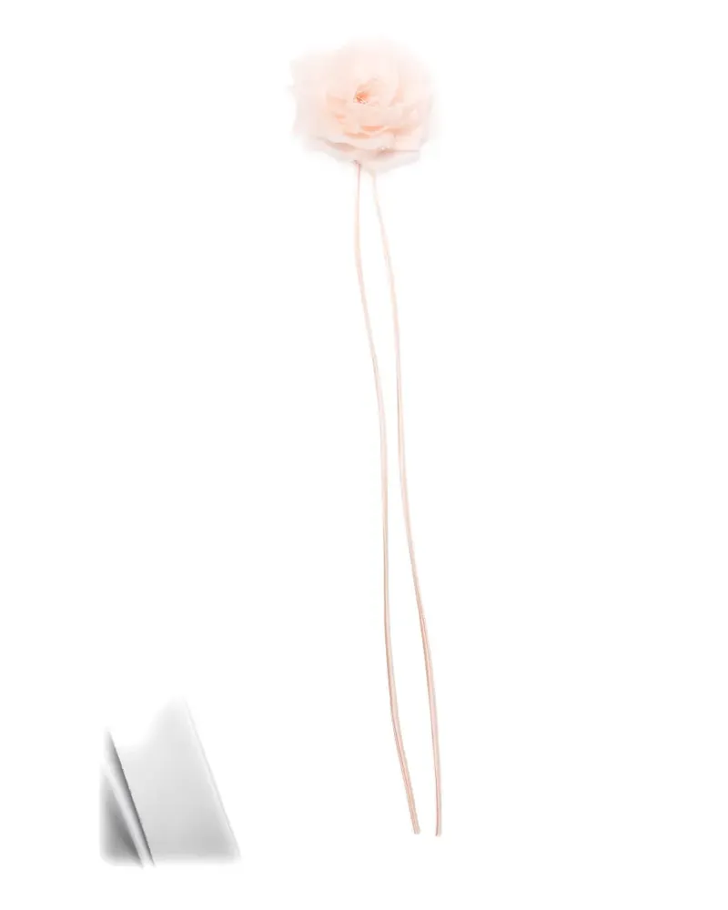 Max Mara Mxario floral-appliqué brooch - Rosa Rosa