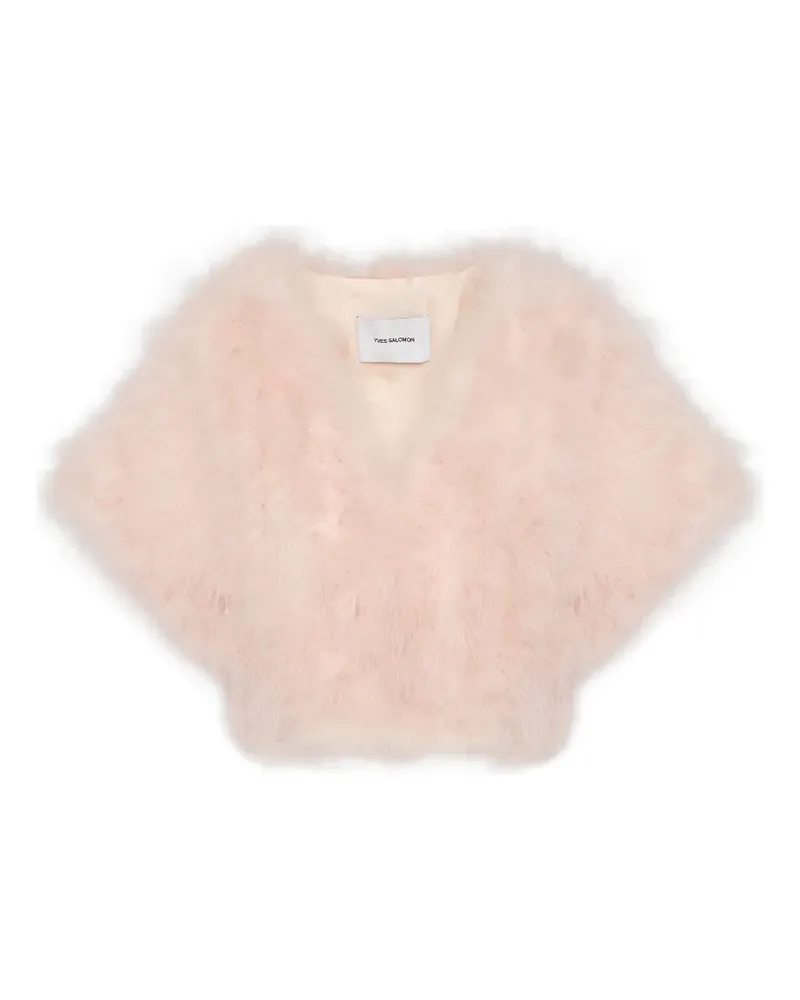 Yves Salomon Jacke mit Haken- und Ösenverschluss - Rosa Rosa