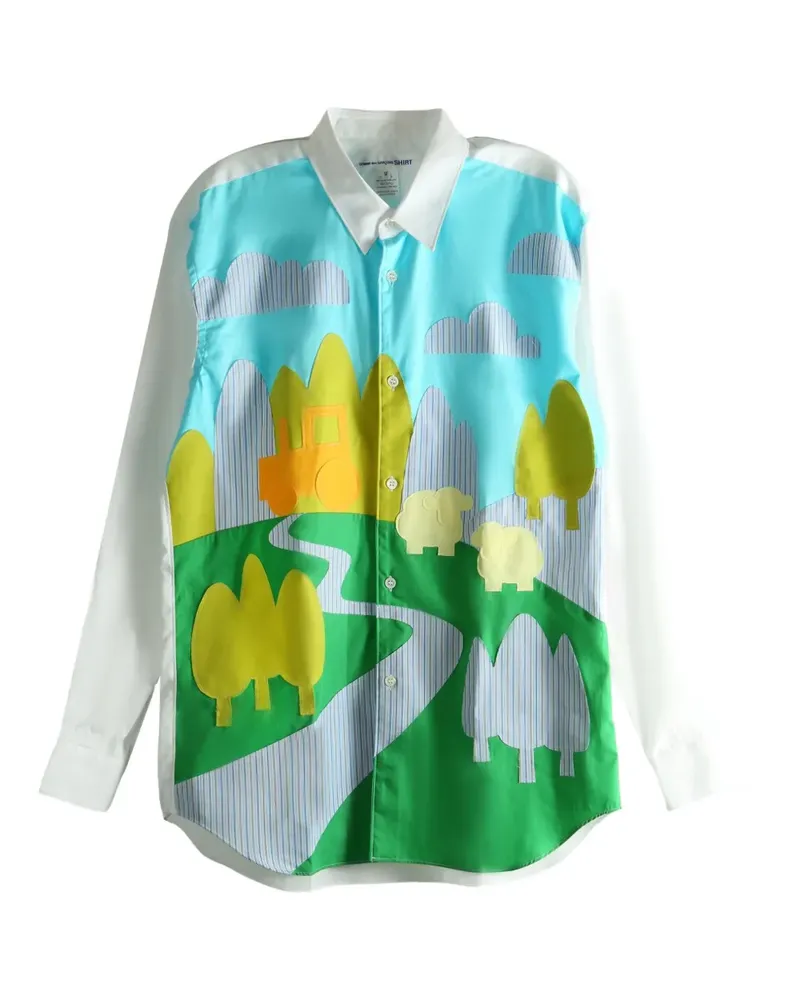 Comme des Garçons striped shirt - Weiß Weiß