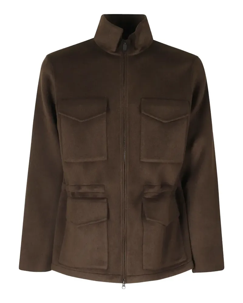 ASPESI four-pocket high-neck jacket - Braun Braun