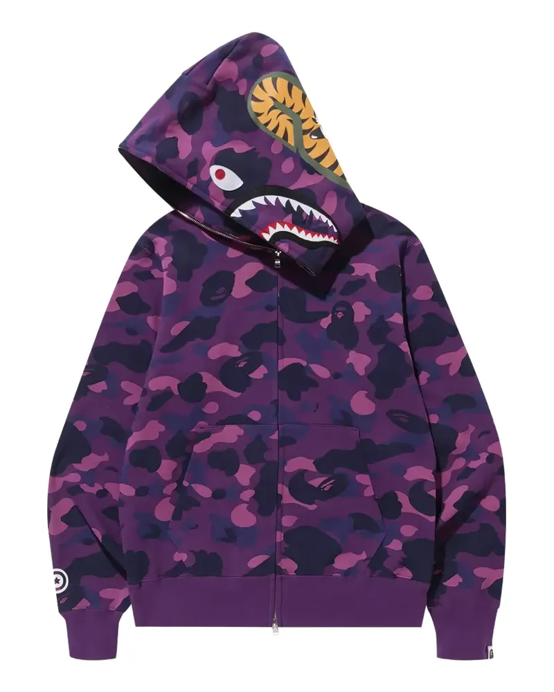 BAPE Shark camo-pattern hoodie - Violett Violett