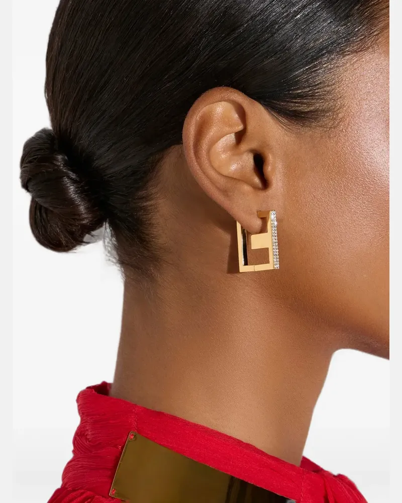 Elisabetta Franchi earrings with rhinestones - Gold Gold