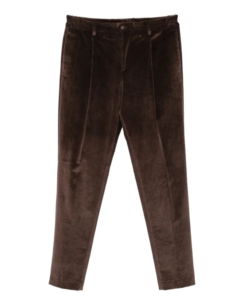 Bagnoli Sartoria Napoli pleated corduroy trousers - Braun Braun