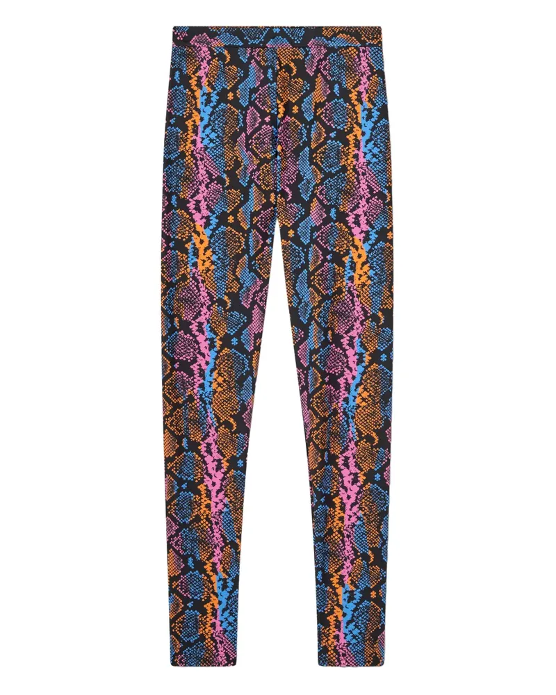 Versace snakeskin-print leggings - Schwarz Schwarz