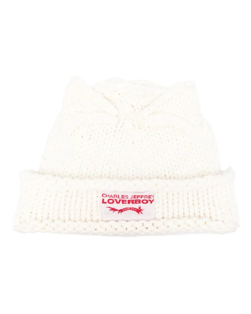 Charles Jeffrey Loverboy Supa Massive Beanie - Weiß Weiß