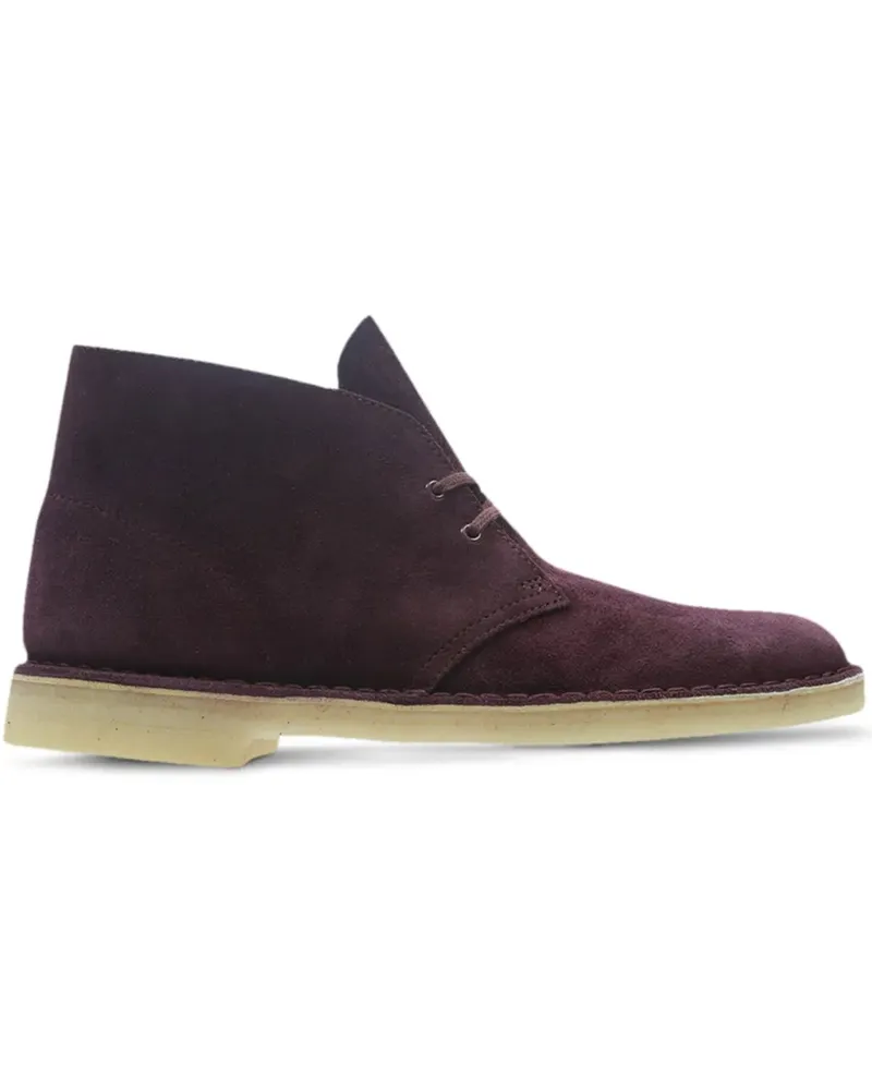 Clarks Bordeaux Stiefel aus Wildleder - Violett Violett