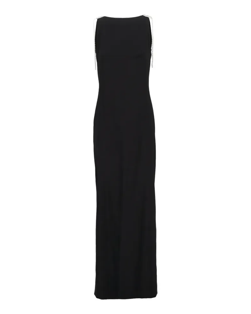 Dsquared2 faux-pearl embellished backless dress - Schwarz Schwarz