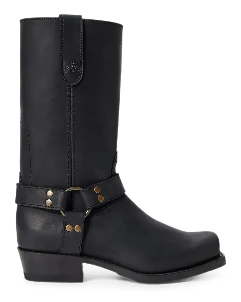 Ralph Lauren harness square-toe boots - Schwarz Schwarz