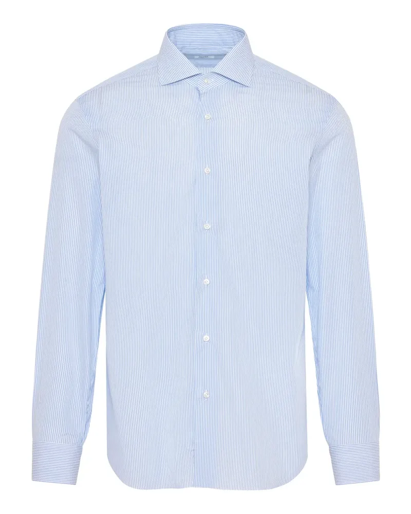 BARBA Gestreiftes Hemd - Blau Blau