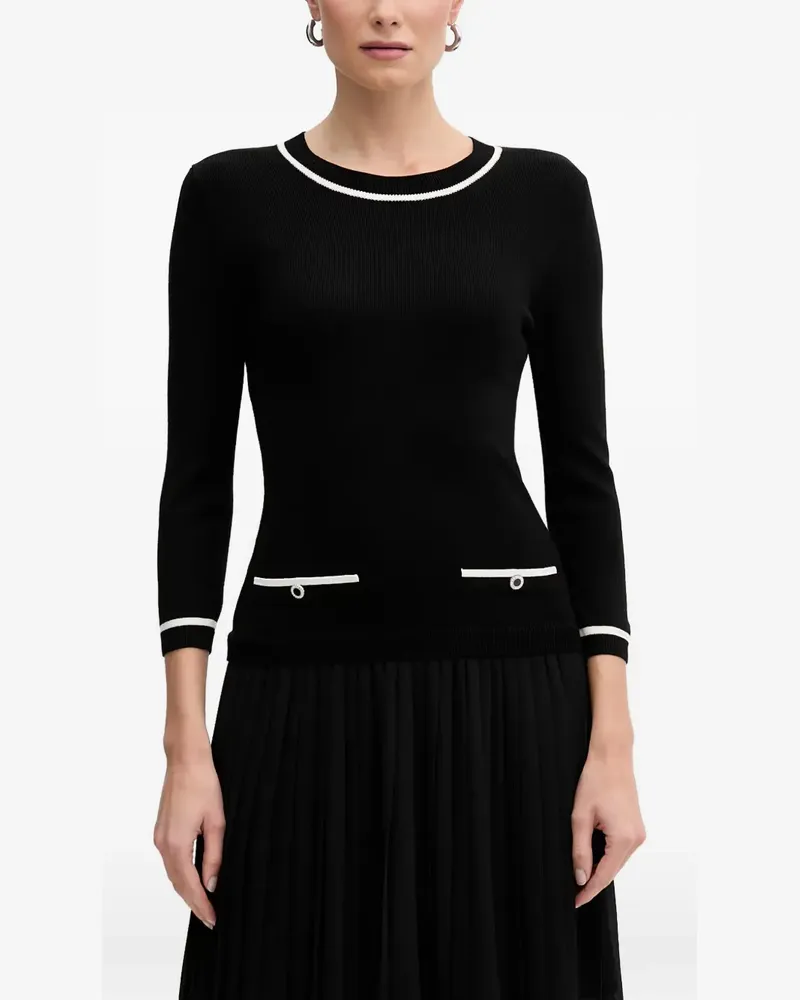 Morgan Plissiertes Minikleid - Schwarz Schwarz