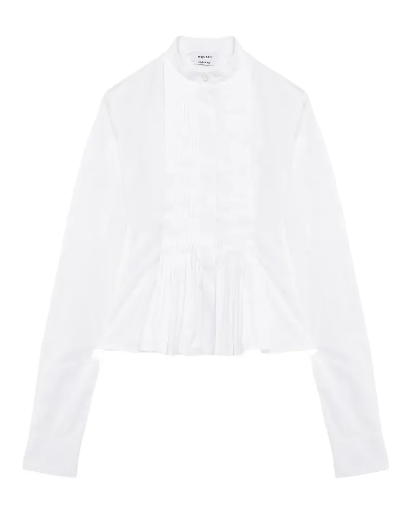 Alexander McQueen Hemd mit Falten - Weiß Weiß