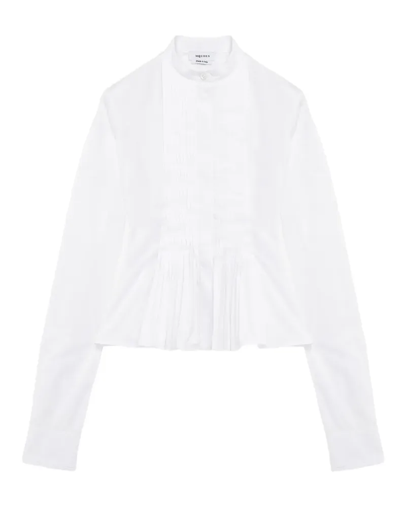 Alexander McQueen Hemd mit Falten - Weiß Weiß