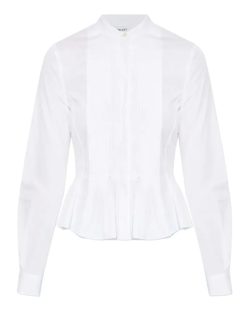 Alexander McQueen Hemd mit Falten - Weiß Weiß