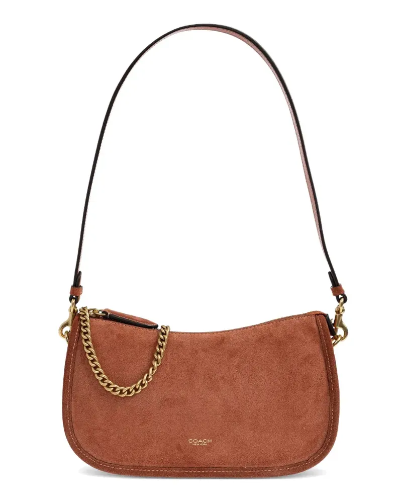 Coach Waverly suede chain-link shoulder bag - Braun Braun