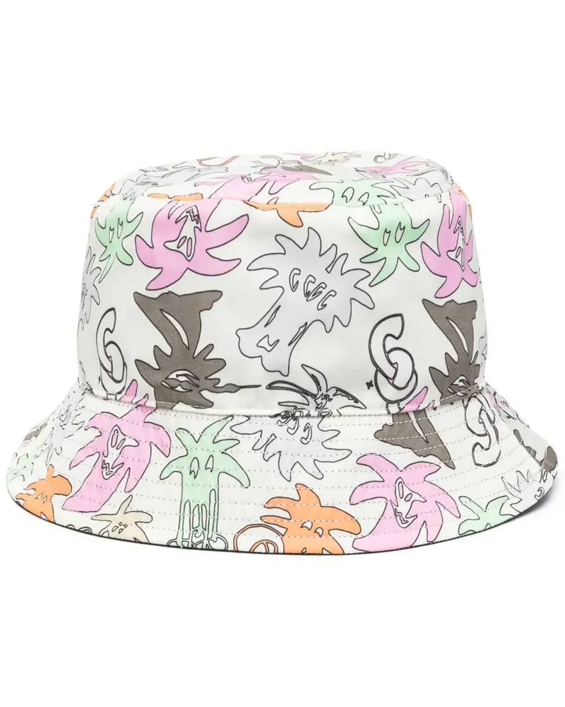 Palm Angels Wendbarer Fischerhut mit Print - Schwarz Schwarz