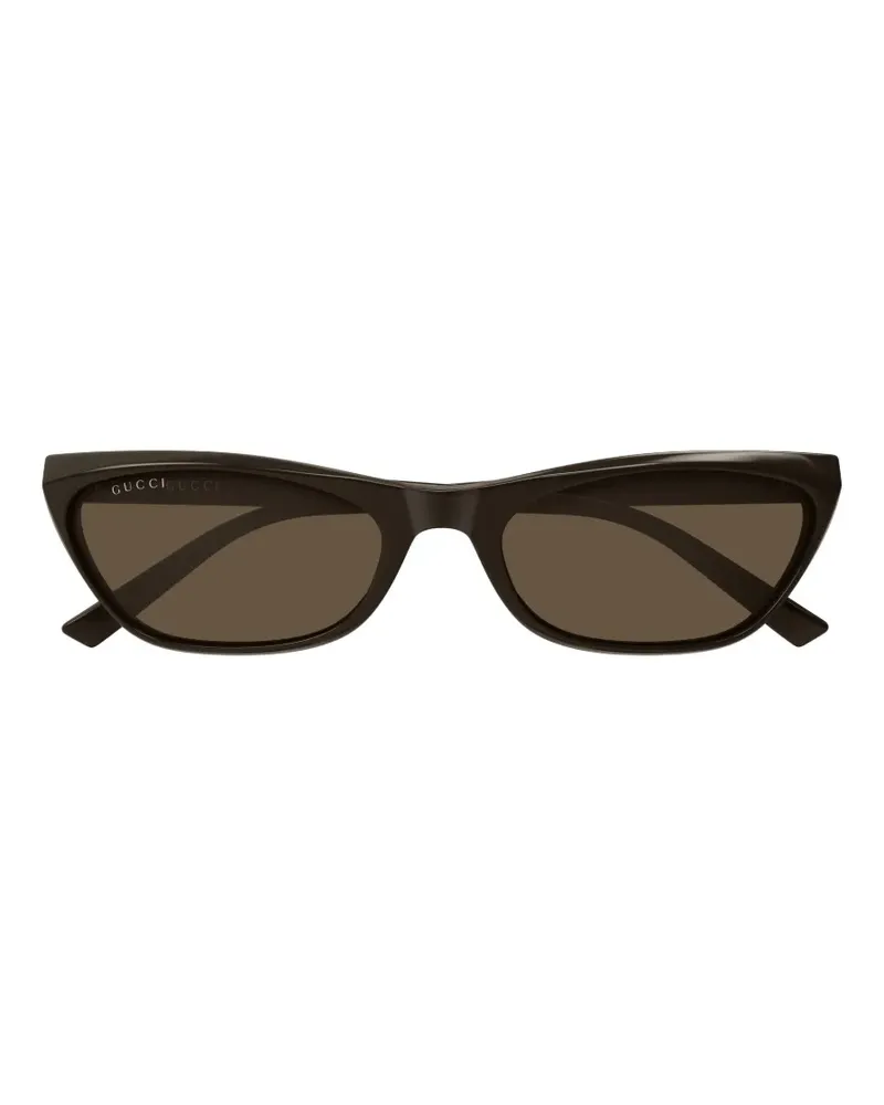 Gucci Cat-Eye-Sonnenbrille mit GG - Braun Braun