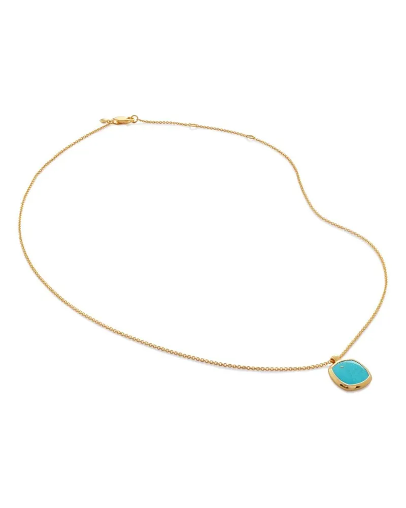 Monica Vinader Delphi Halskette mit Türkisanhänger - Gold Gold
