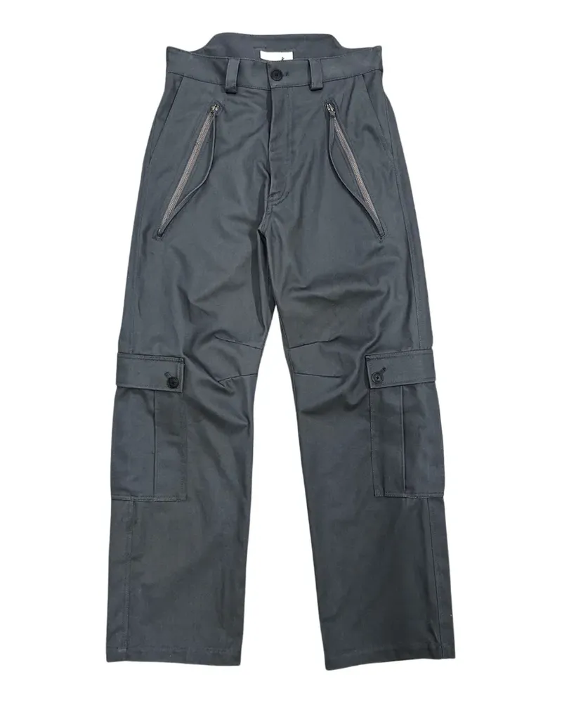 Commission cargo zip trousers - Grau Grau