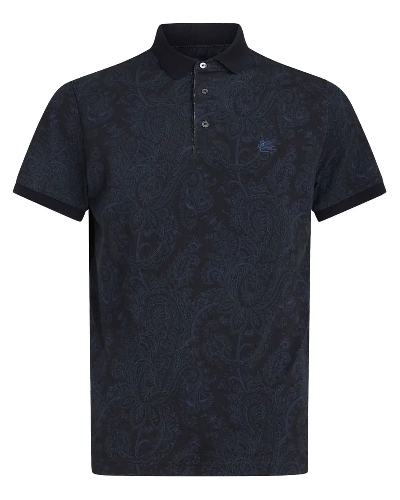 Etro Poloshirt mit Paisley-Print - Blau Blau