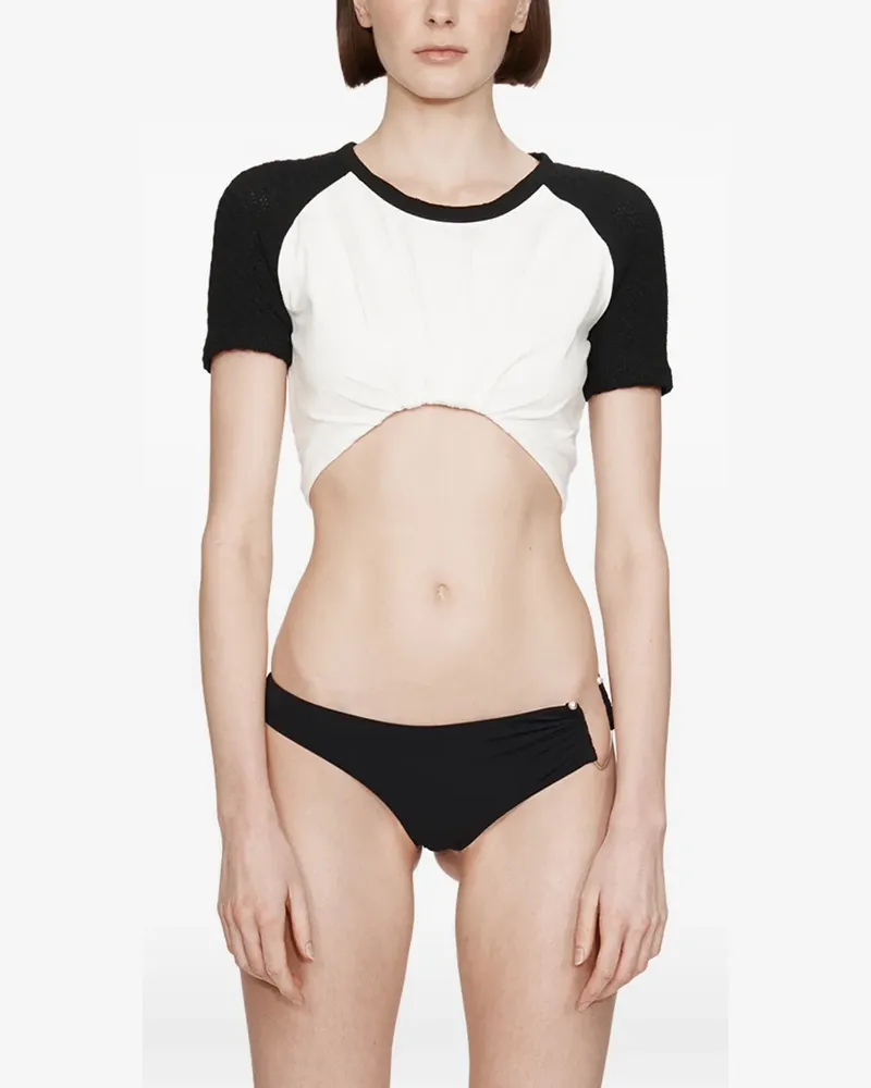 Christopher Esber Gestricktes T-Shirt mit Ringer - Weiß Weiß