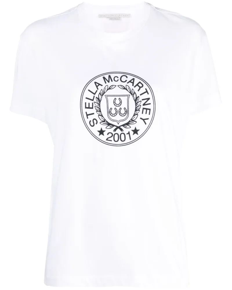 Stella McCartney T-Shirt mit Logo-Print - Weiß Weiß
