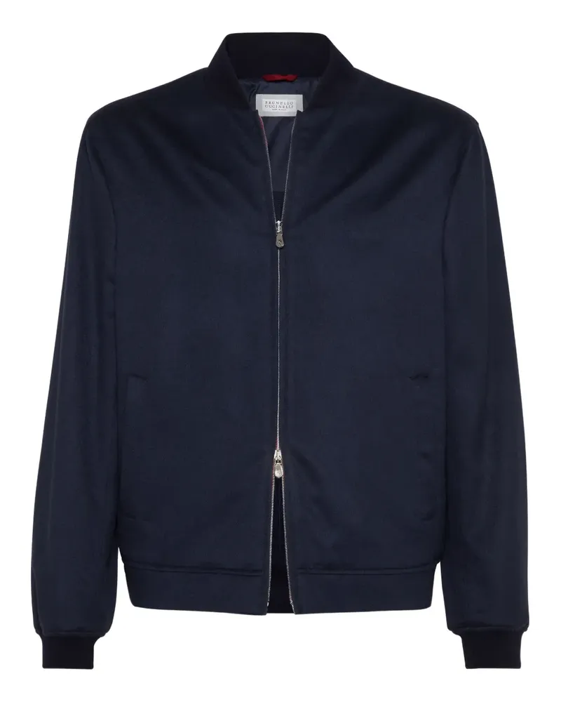 Brunello Cucinelli Bomberjacke aus Kaschmir - Blau Blau