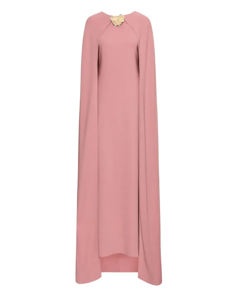 Oscar de la Renta Maxikleid mit Rundhalsausschnitt - Rosa Rosa