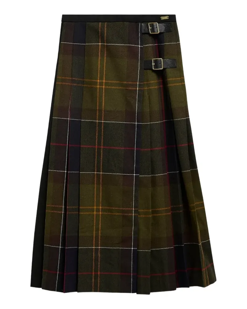 Barbour tartan-check pleated midi skirt - Grün Grün