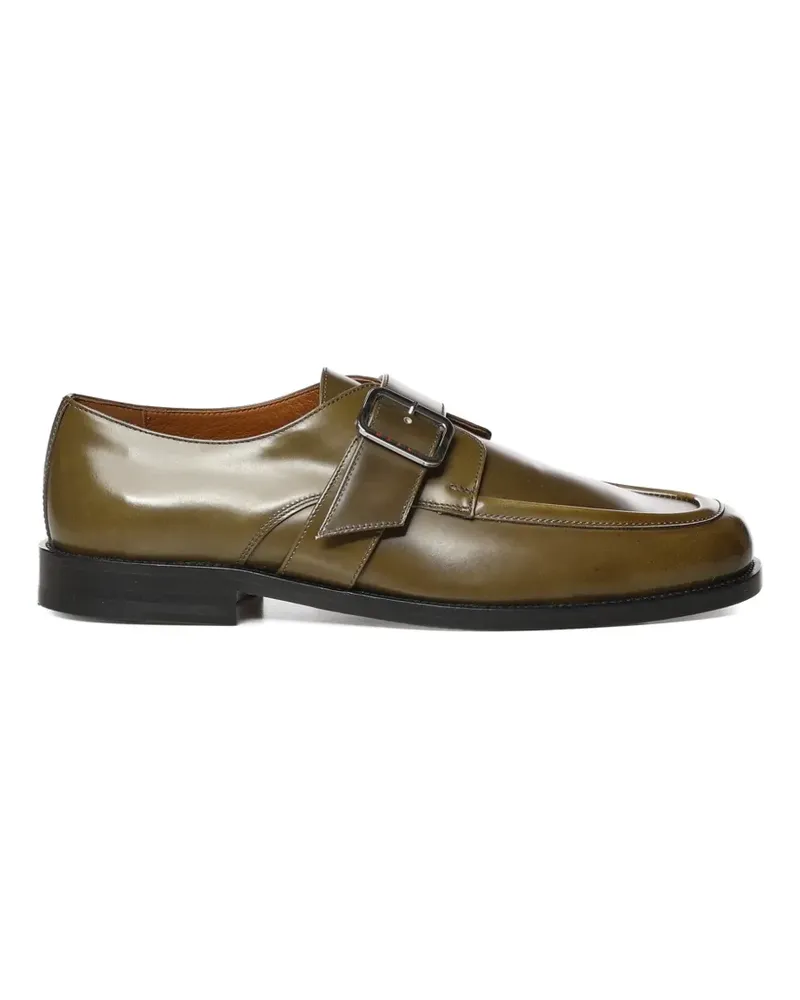 Marni buckle-fastening leather loafers - Grün Grün