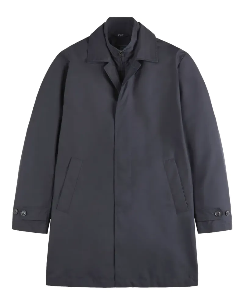 Fay Einreihiger Morning Mantel - Blau Blau