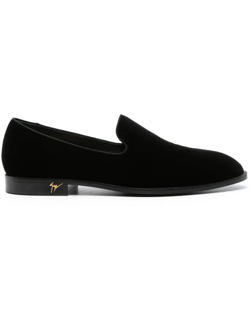 Giuseppe Zanotti Rudolph Loafer aus Samt - Schwarz Schwarz