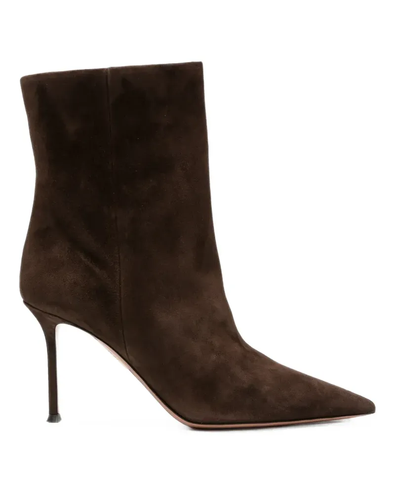 Aquazzura pointed-toe suede boots - Braun Braun