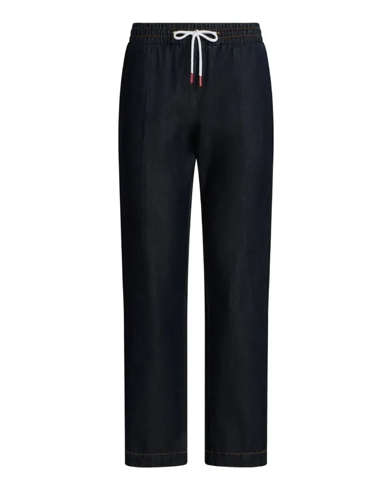 Kiton Jeans mit Kordelzug - Blau Blau