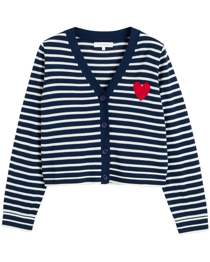 Chinti & Parker Breton Heart Cardigan - Blau Blau